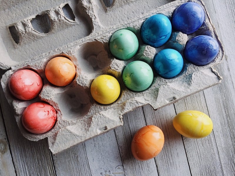 Egg carton caterpillars